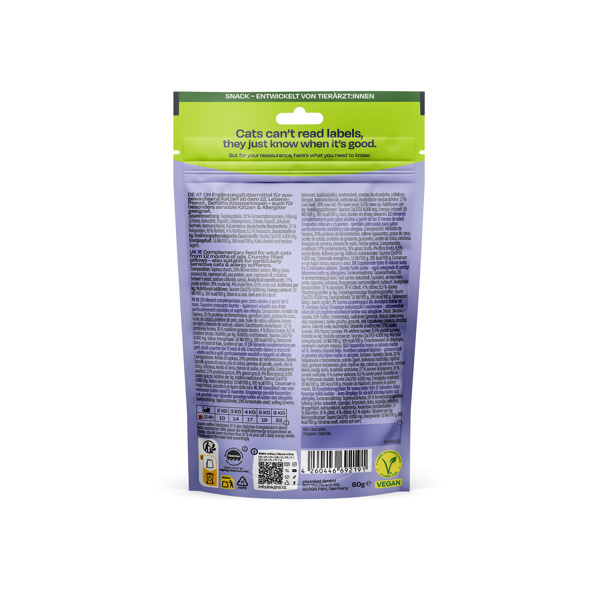 VEGCAT PURE BITES 60 g