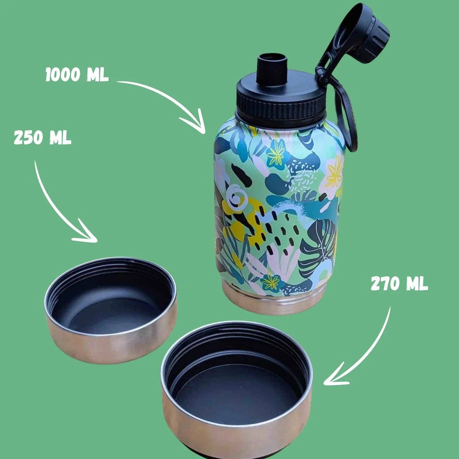 3-in-1-Trinkflasche für Hunde Récif
