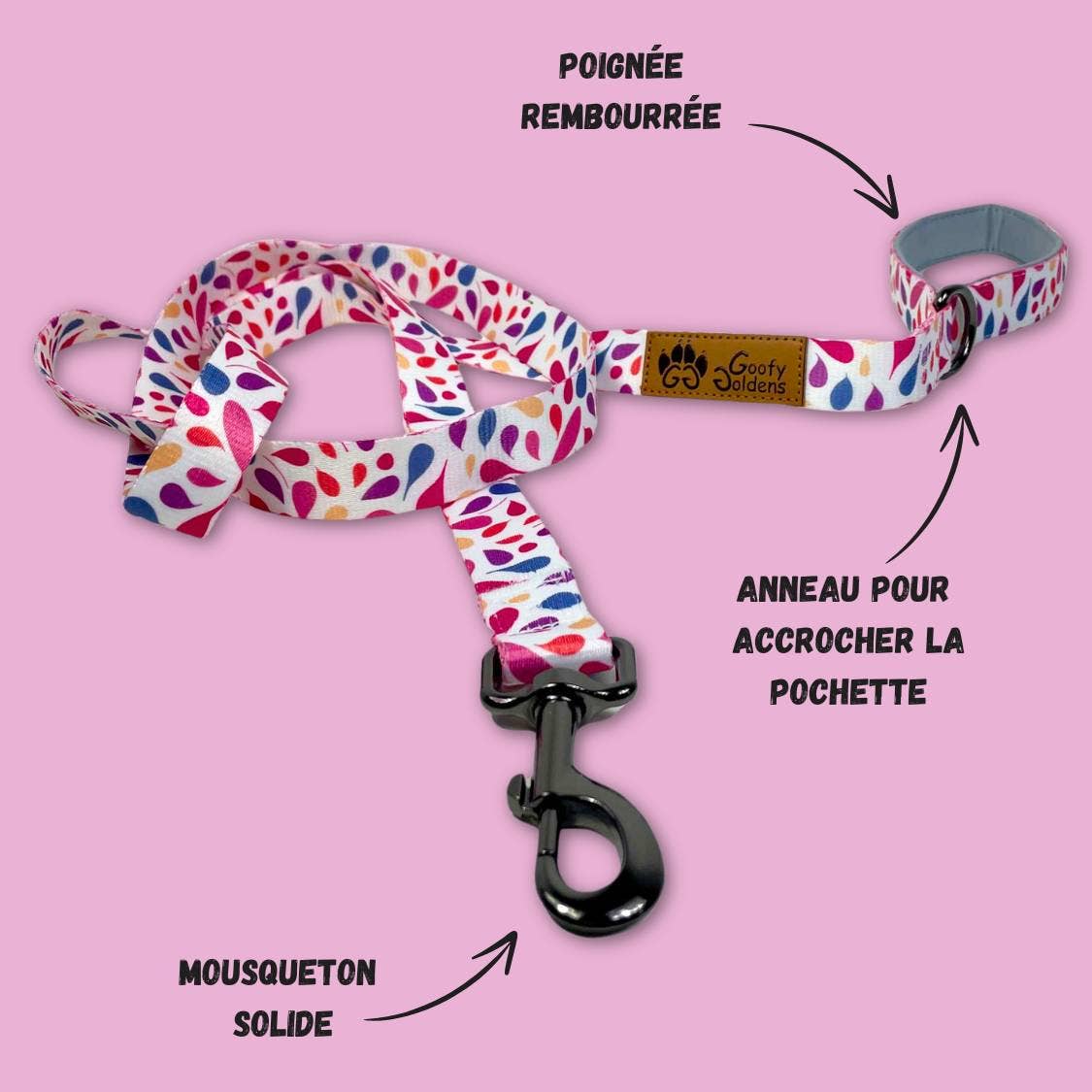 Hundeleine Pétales